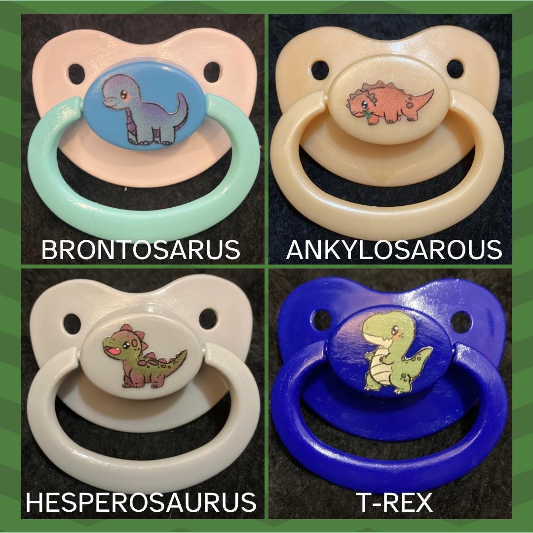 Little Roars Adult Pacifier, Dinosaur Little Space Gear