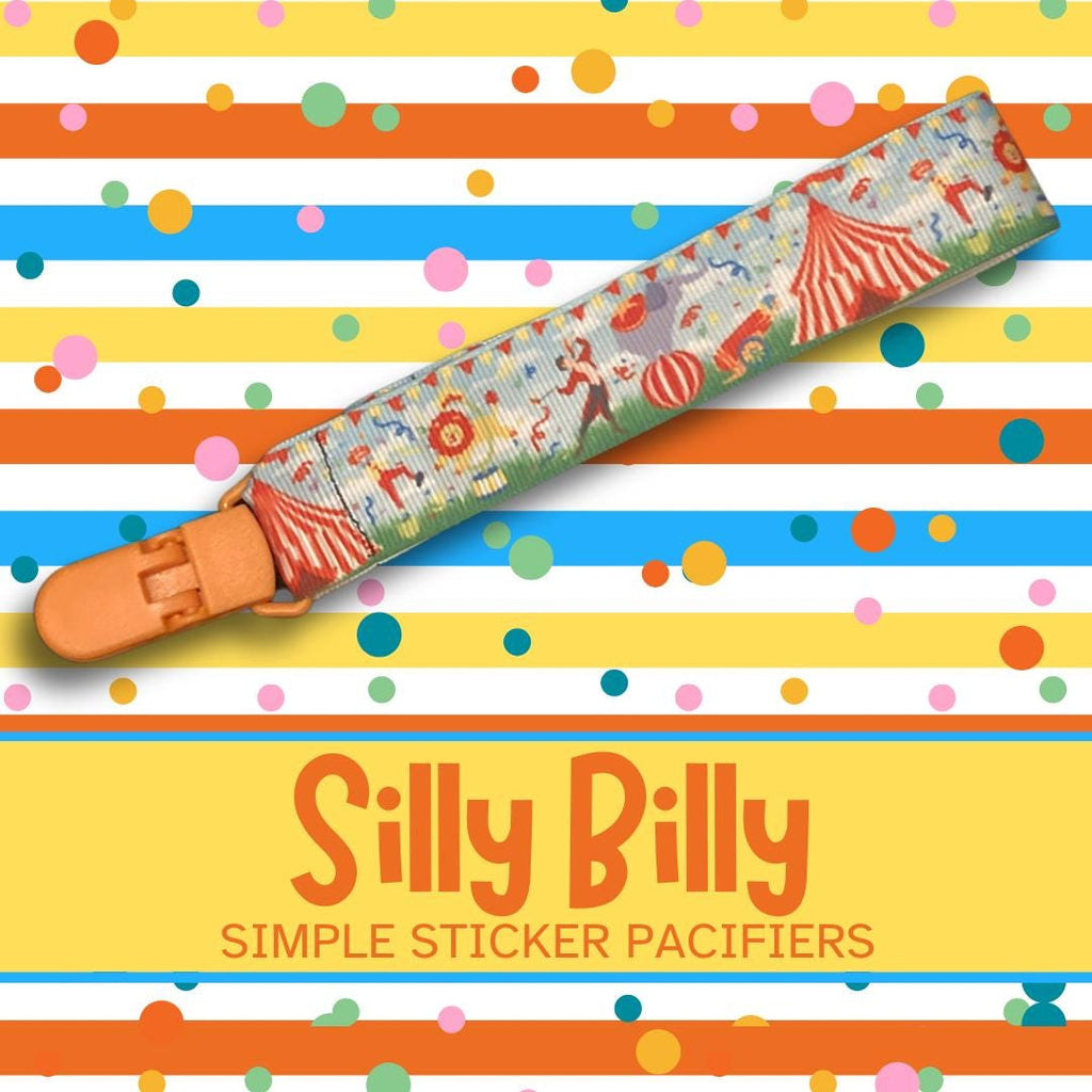 Silly Billy Little Space Clip, Pacifier Clip, Circus Little Space Gear