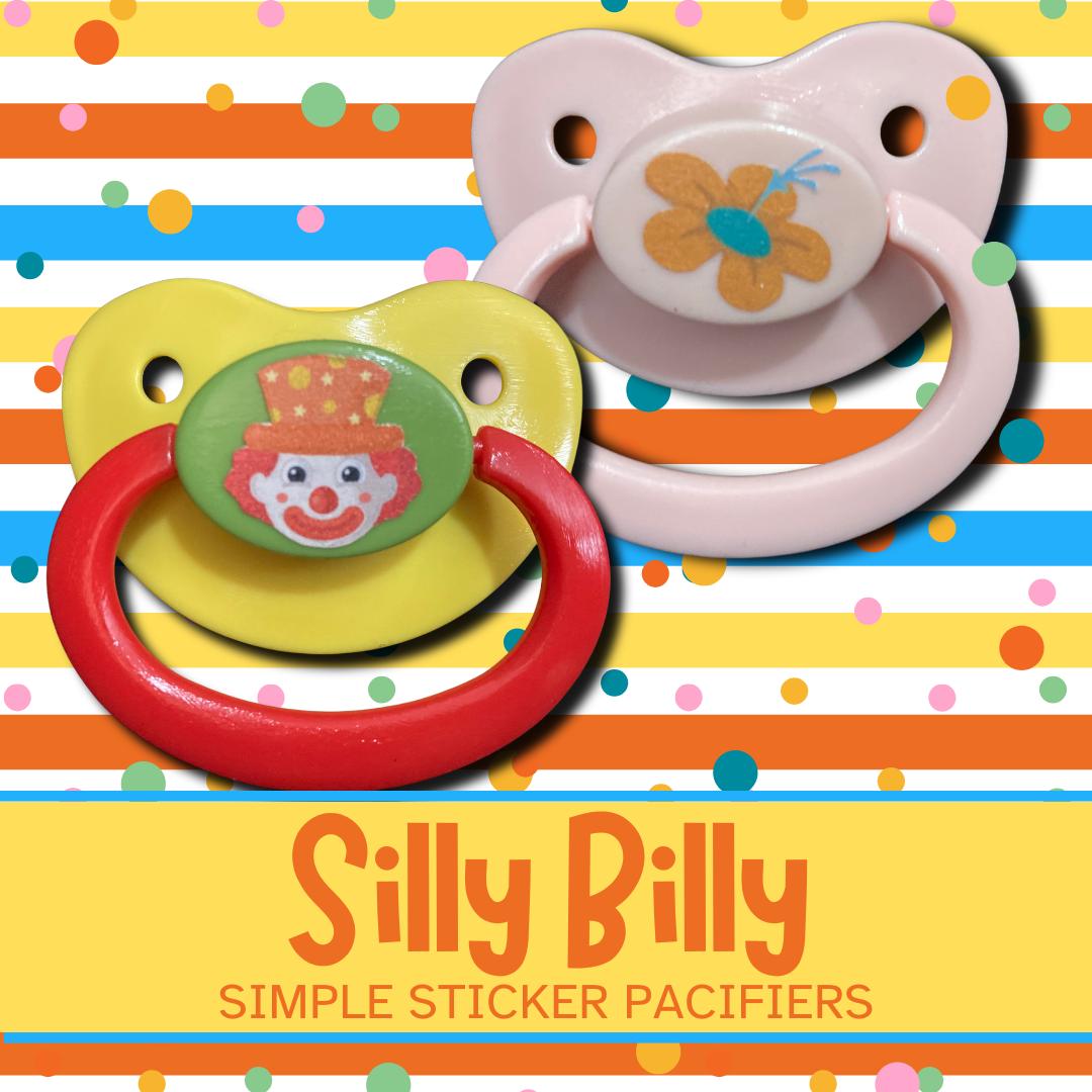 Silly Billy Adult Pacifier, Clown Kidcore Little Space Gear