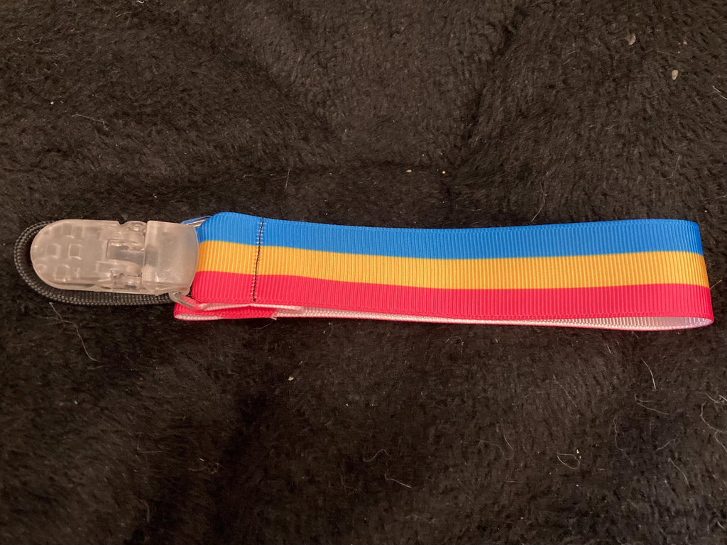Pride Flags Little Space Clip, LGBT+ Pacifier Clip, Trans, Non-binary, Asexual, Bi, Pan, Little Space Gear