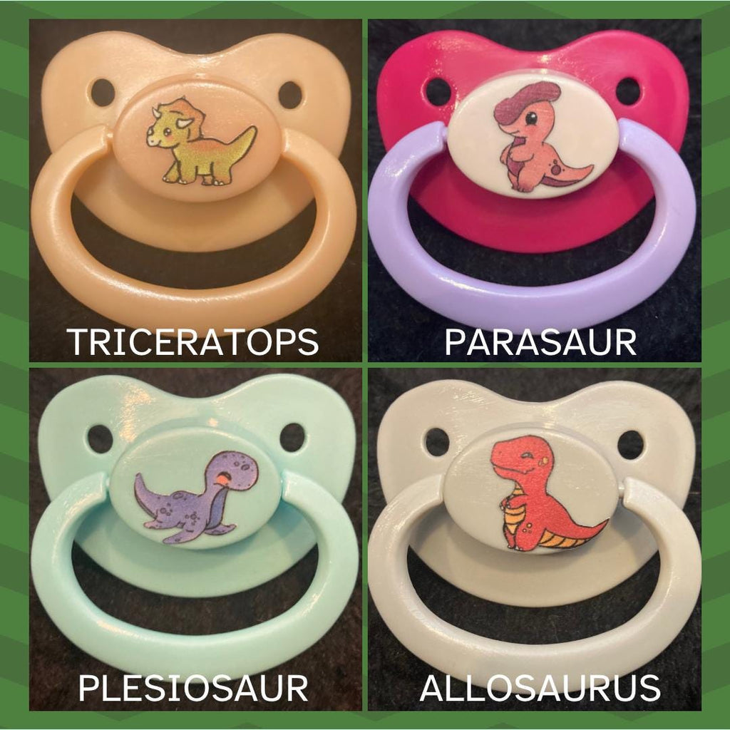 Little Roars Adult Pacifier, Dinosaur Little Space Gear