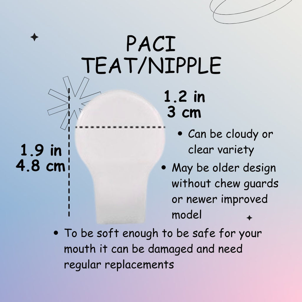 Custom Simple Sticker Adult Pacifier, Gen 1 Size 6, Little Space Gear