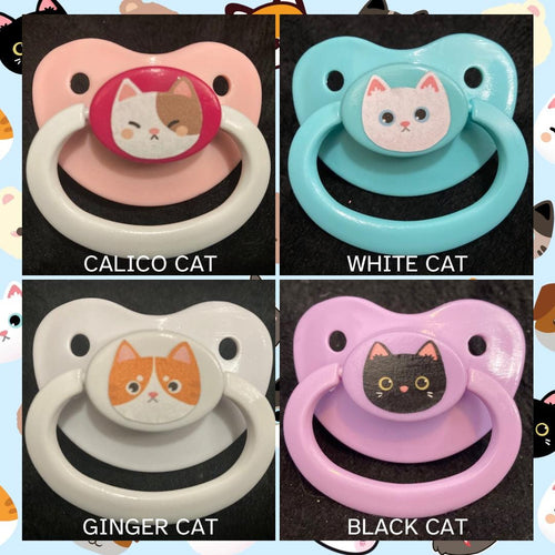 Animal Pals Adult Pacifier, Fox, Cat, Dog, Bear Little Space Gear