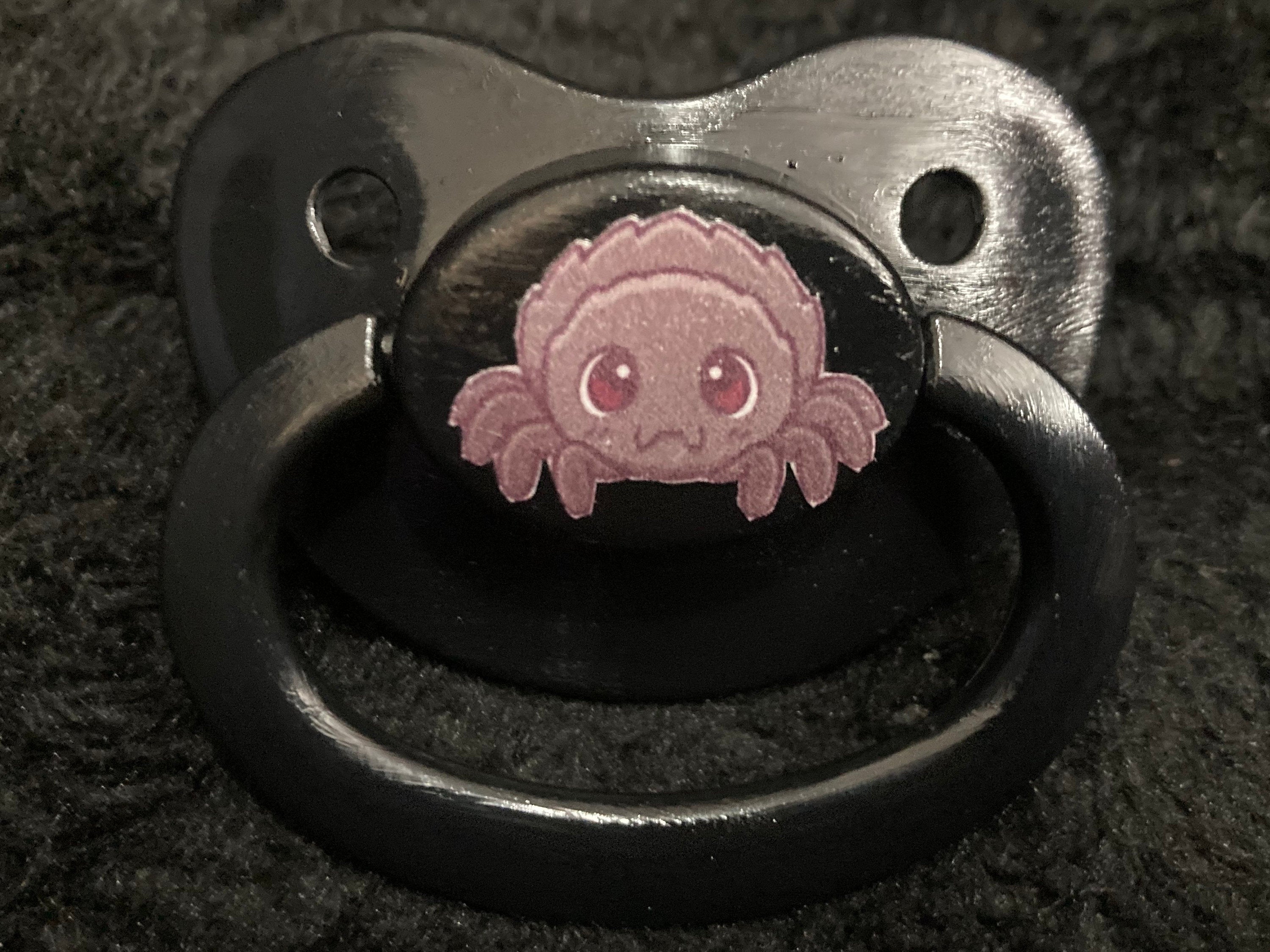 Cobweb Cuties Adult Pacifier, Spider Goth Spooky Halloween Little Space Gear