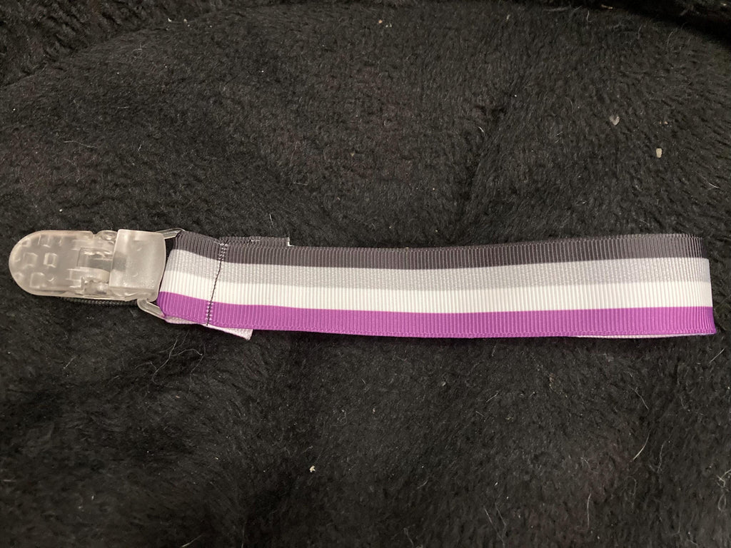 Pride Flags Little Space Clip, LGBT+ Pacifier Clip, Trans, Non-binary, Asexual, Bi, Pan, Little Space Gear