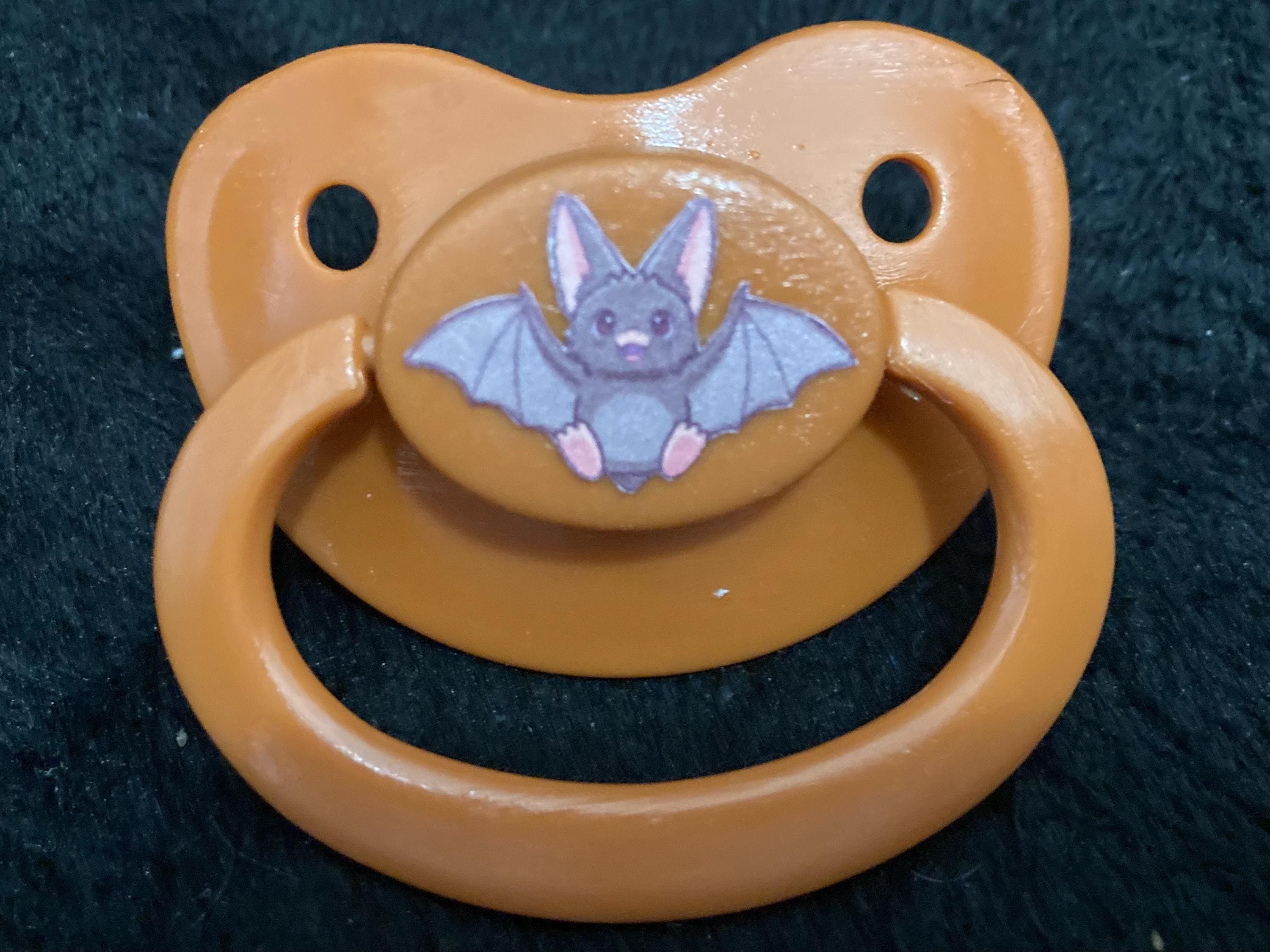 Nocturnal Nibbler Adult Pacifier, Bat Goth Spooky Halloween Little Space Gear