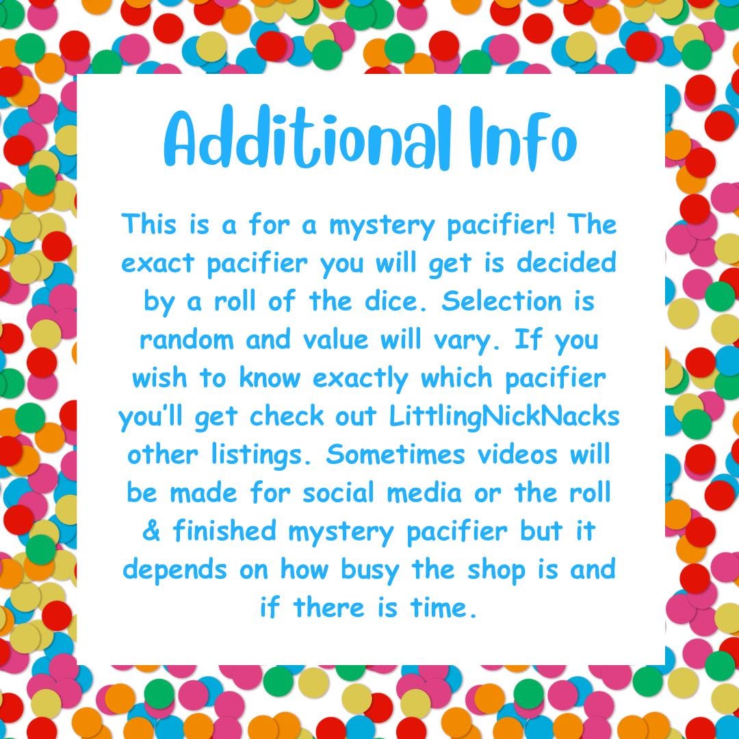 Mystery Adult Pacifier, Little Space Gear