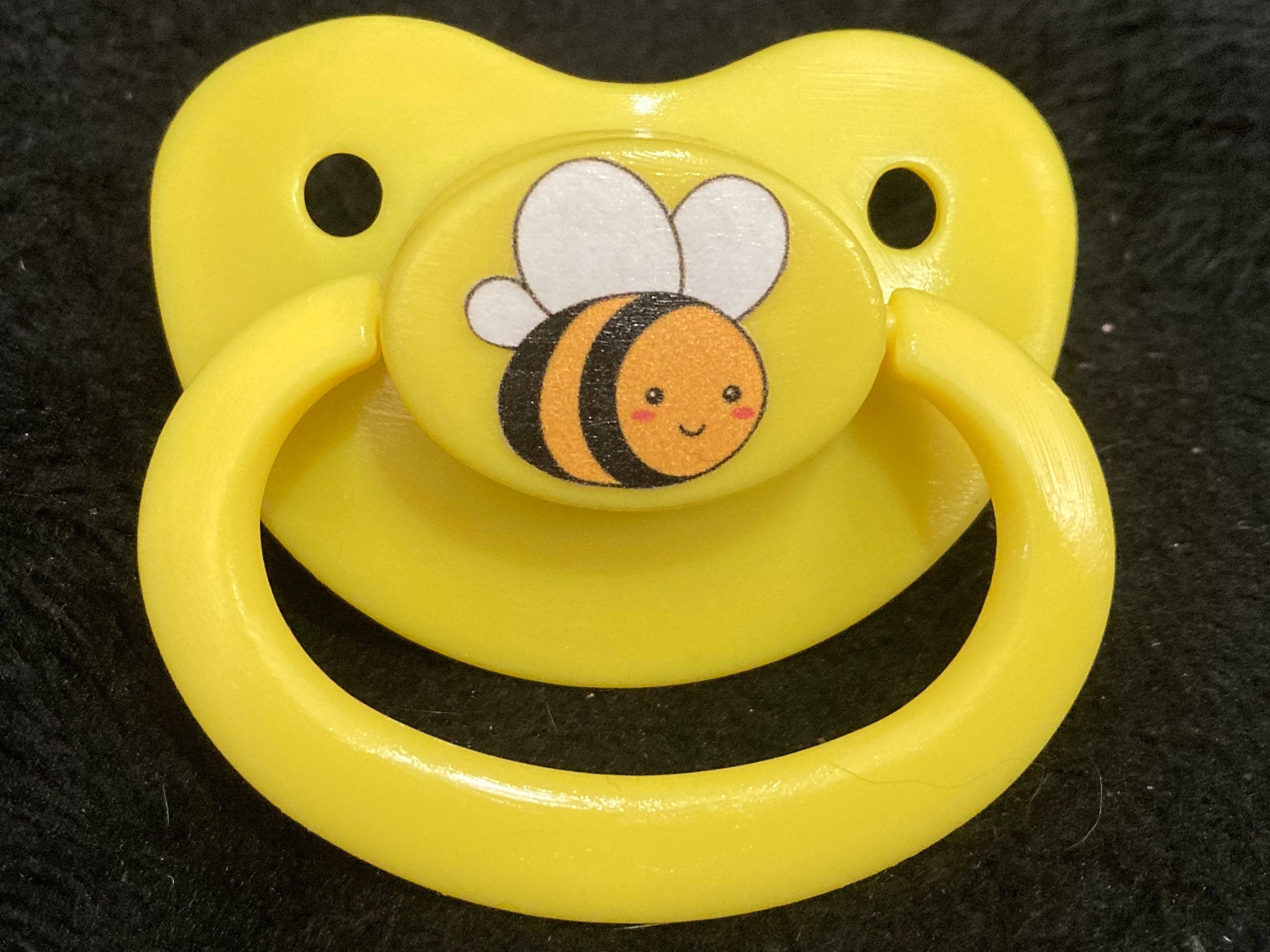 Buzzing Bee Adult Pacifier, Honey, Cottagecore Bug Little Space Gear