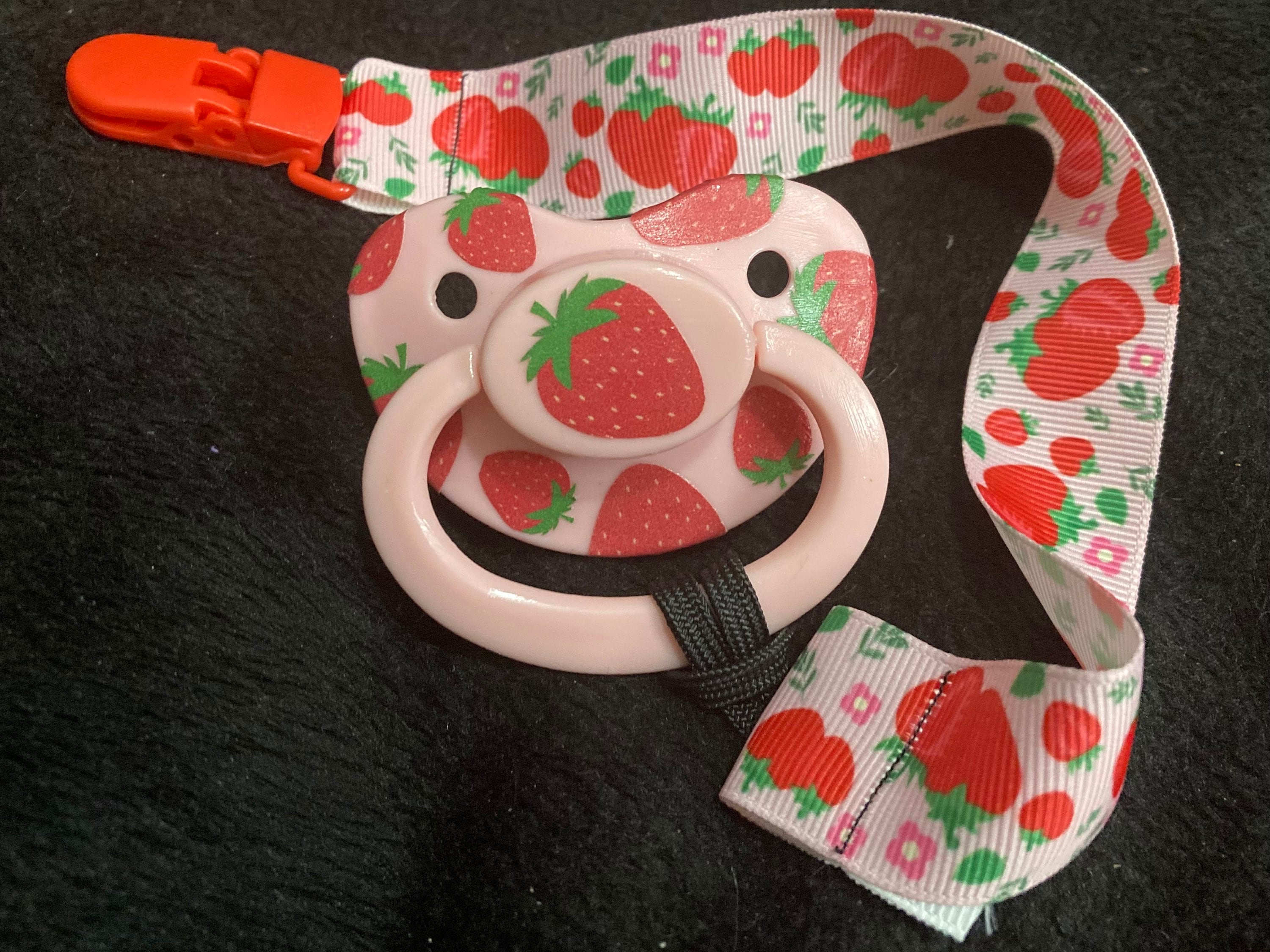 Strawberry Collage Adult Pacifier, Little Space Gear