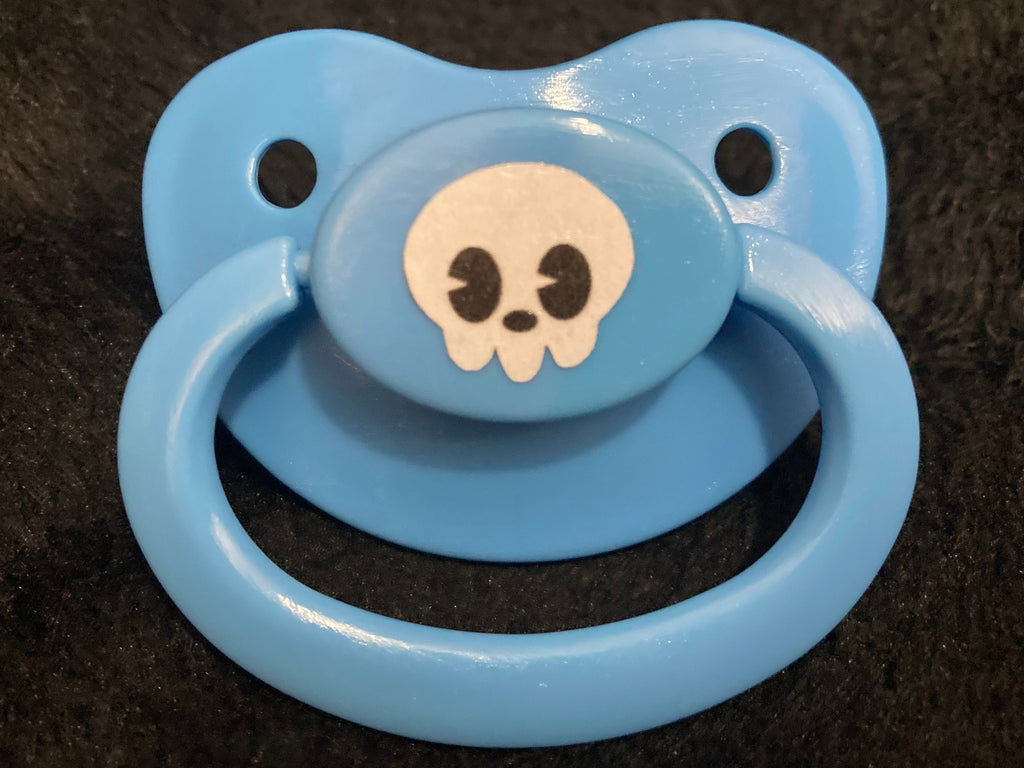 Baby Skull Adult Pacifier, Goth Spooky Halloween Little Space Gear
