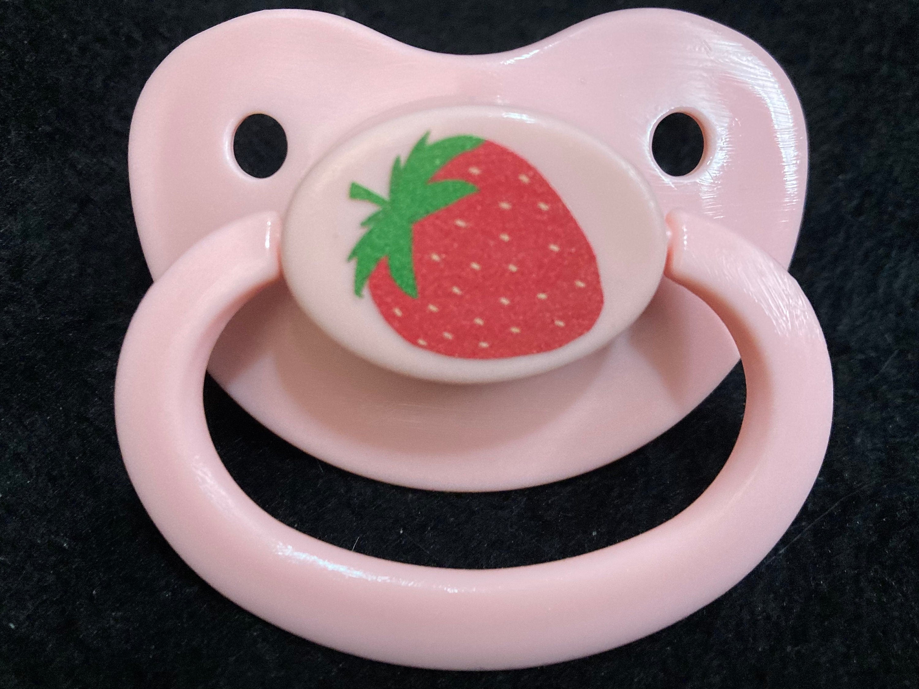 Strawberry Adult Pacifier, Kawaii Cute Cottagecore Little Space Gear