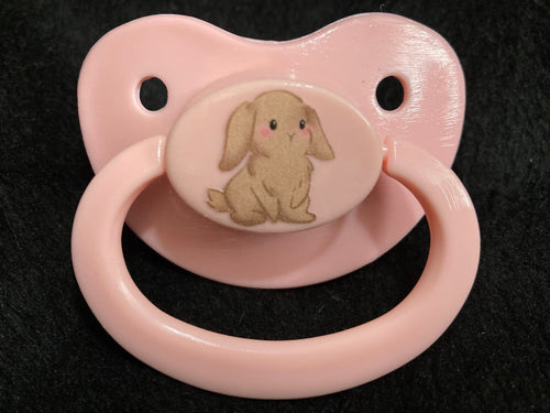 Bounding Bunny Adult Pacifier, Cottagecore Soft Kawaii Cute Rabbit Little Space Gear