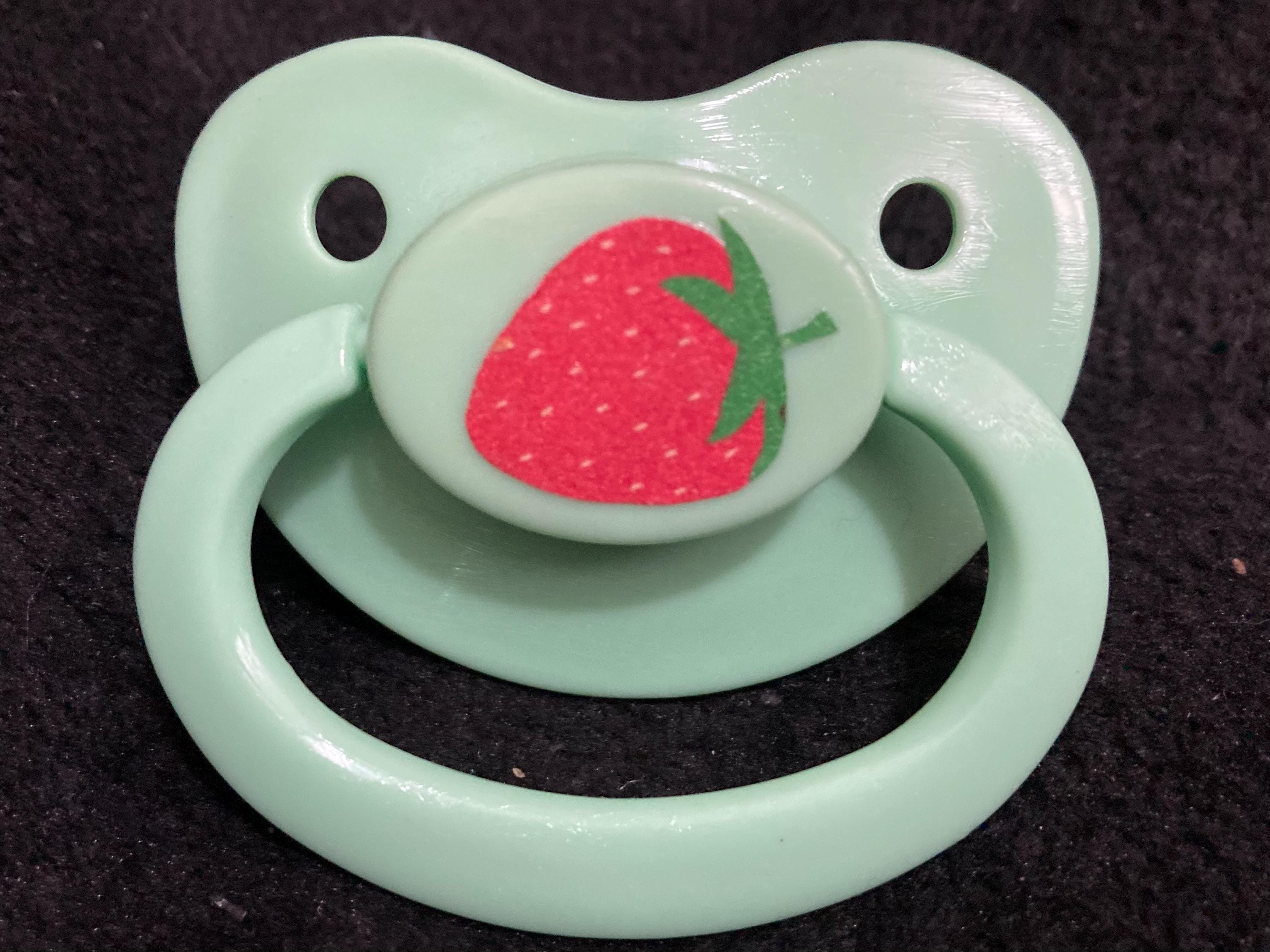 Strawberry Adult Pacifier, Kawaii Cute Cottagecore Little Space Gear