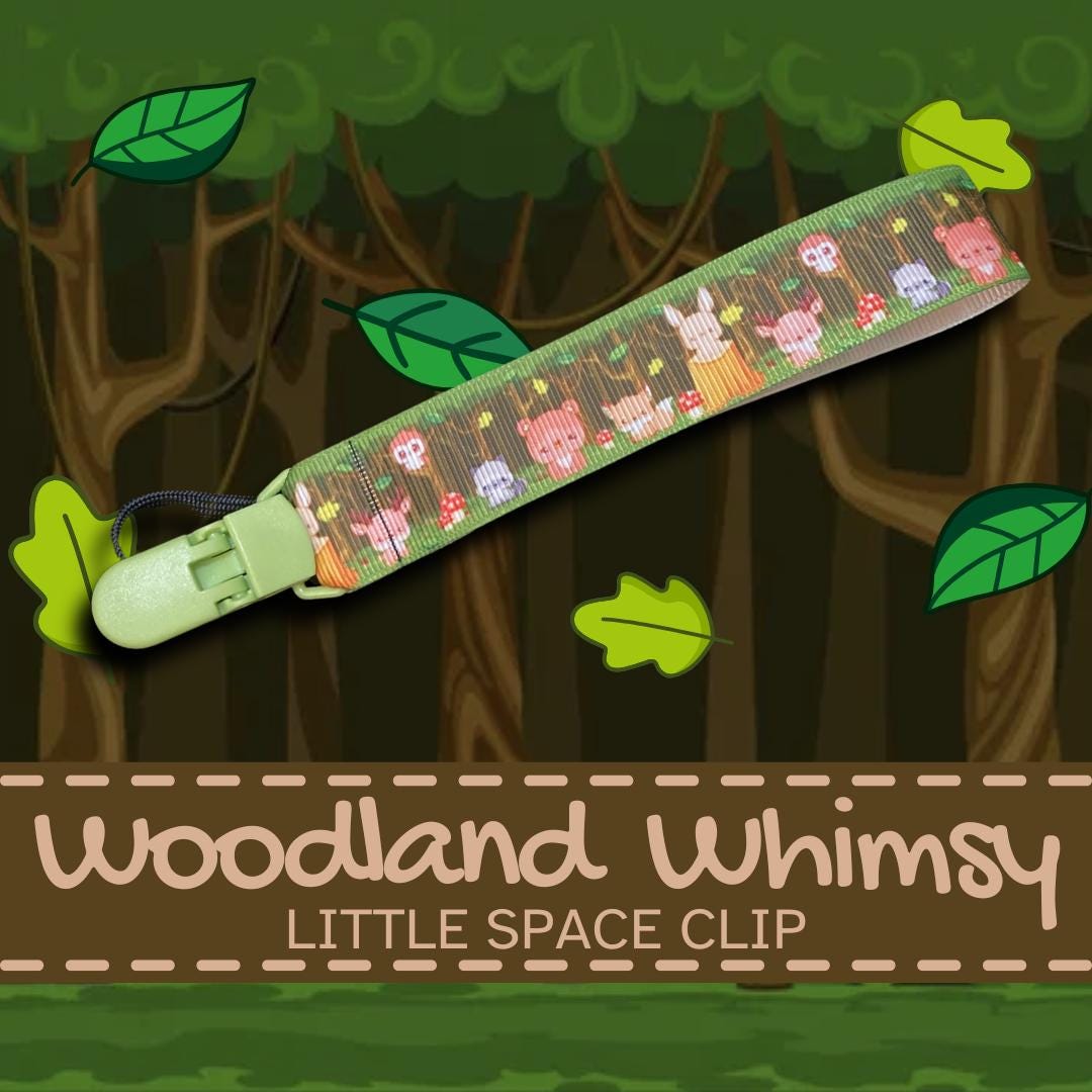 Woodland Whimsy Little Space Clip, Pacifier Clip