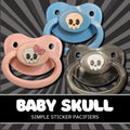 Baby Skull Adult Pacifier, Goth Spooky Halloween Little Space Gear
