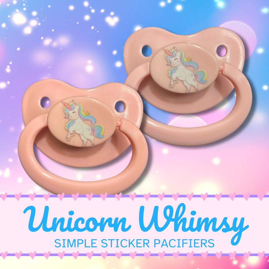 Unicorn Whimsy Adult Pacifier, Fantasy Little Space Gear