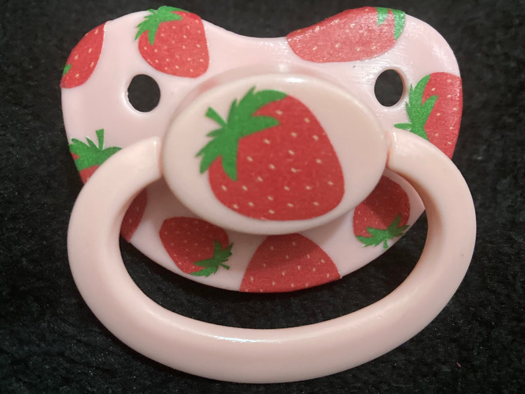 Strawberry Collage Adult Pacifier, Little Space Gear