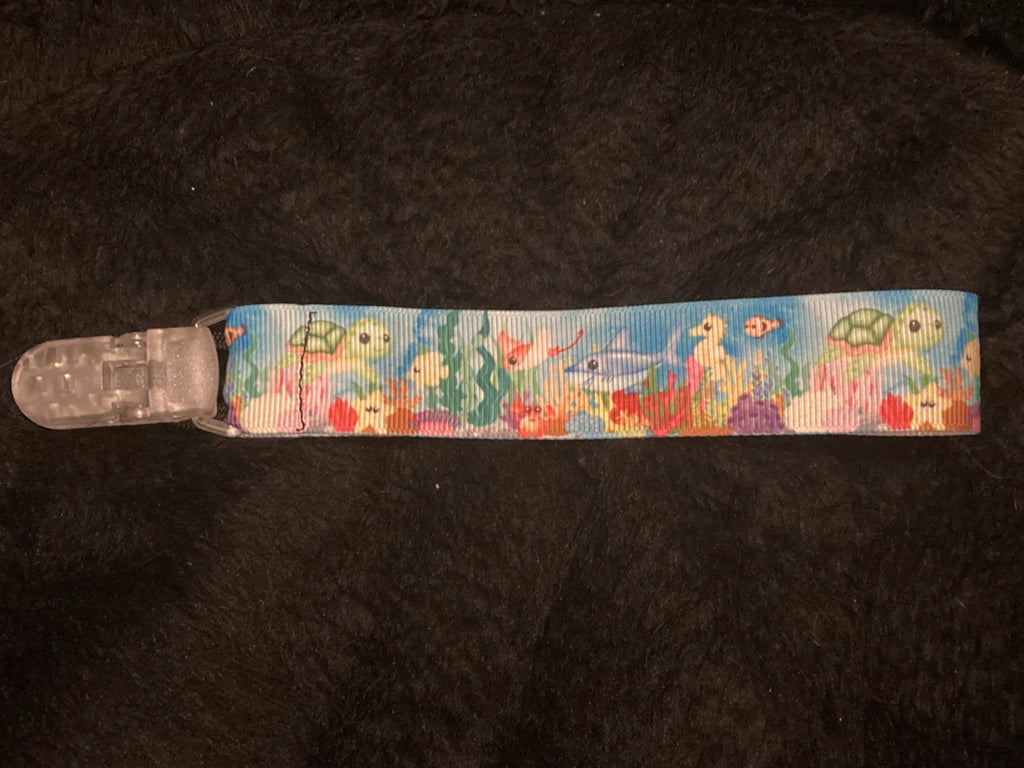 Coral Critters Little Space Clip, Pacifier Clip, Ocean little Space Gear