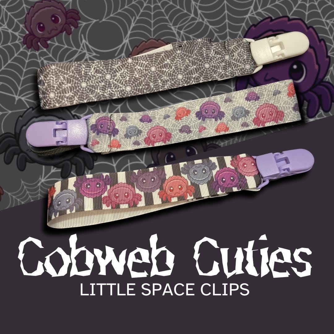Cobweb Cuties Little Space Clips, Pacifier Clip, Little Space Gear