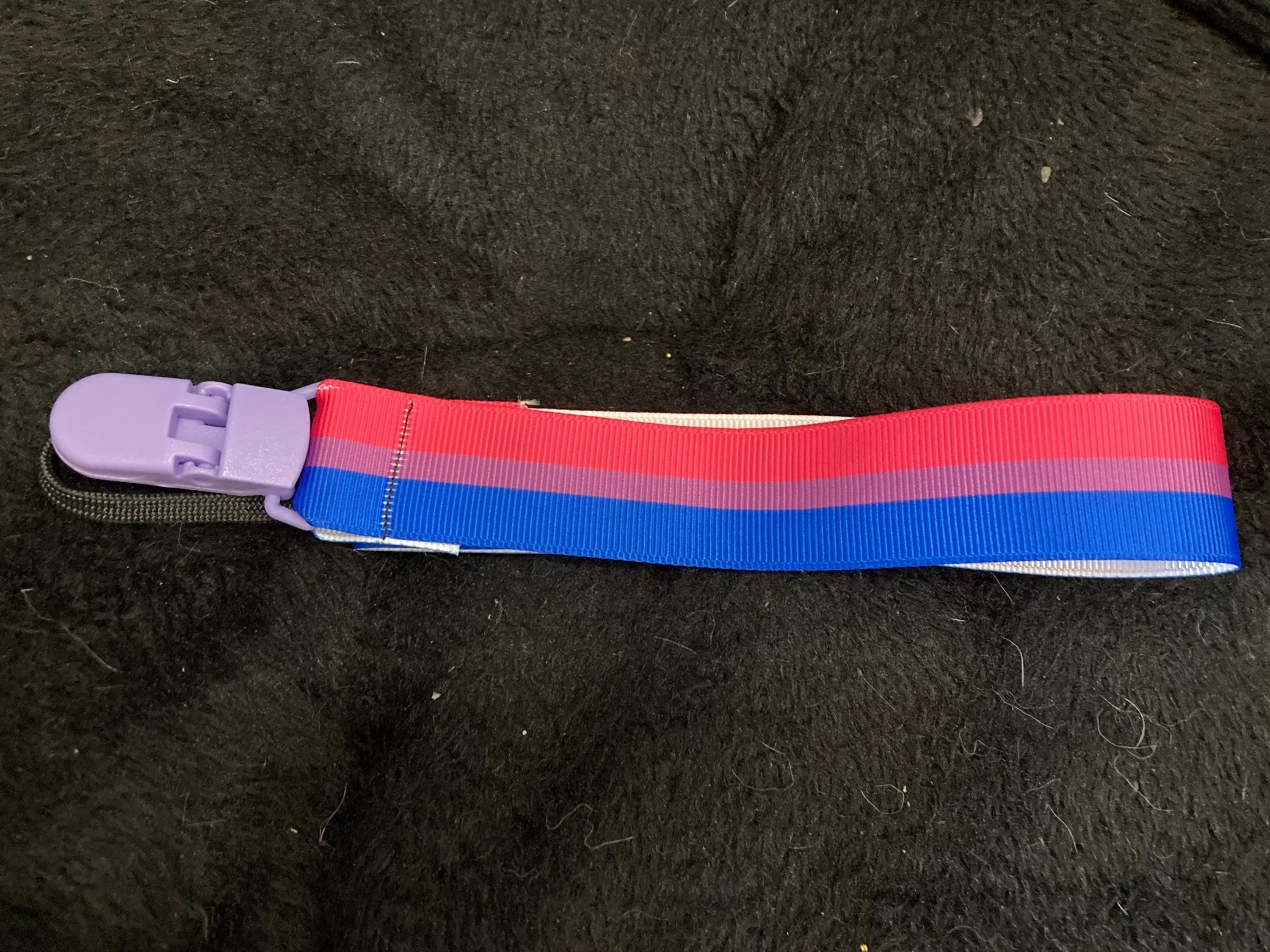 Pride Flags Little Space Clip, LGBT+ Pacifier Clip, Trans, Non-binary, Asexual, Bi, Pan, Little Space Gear
