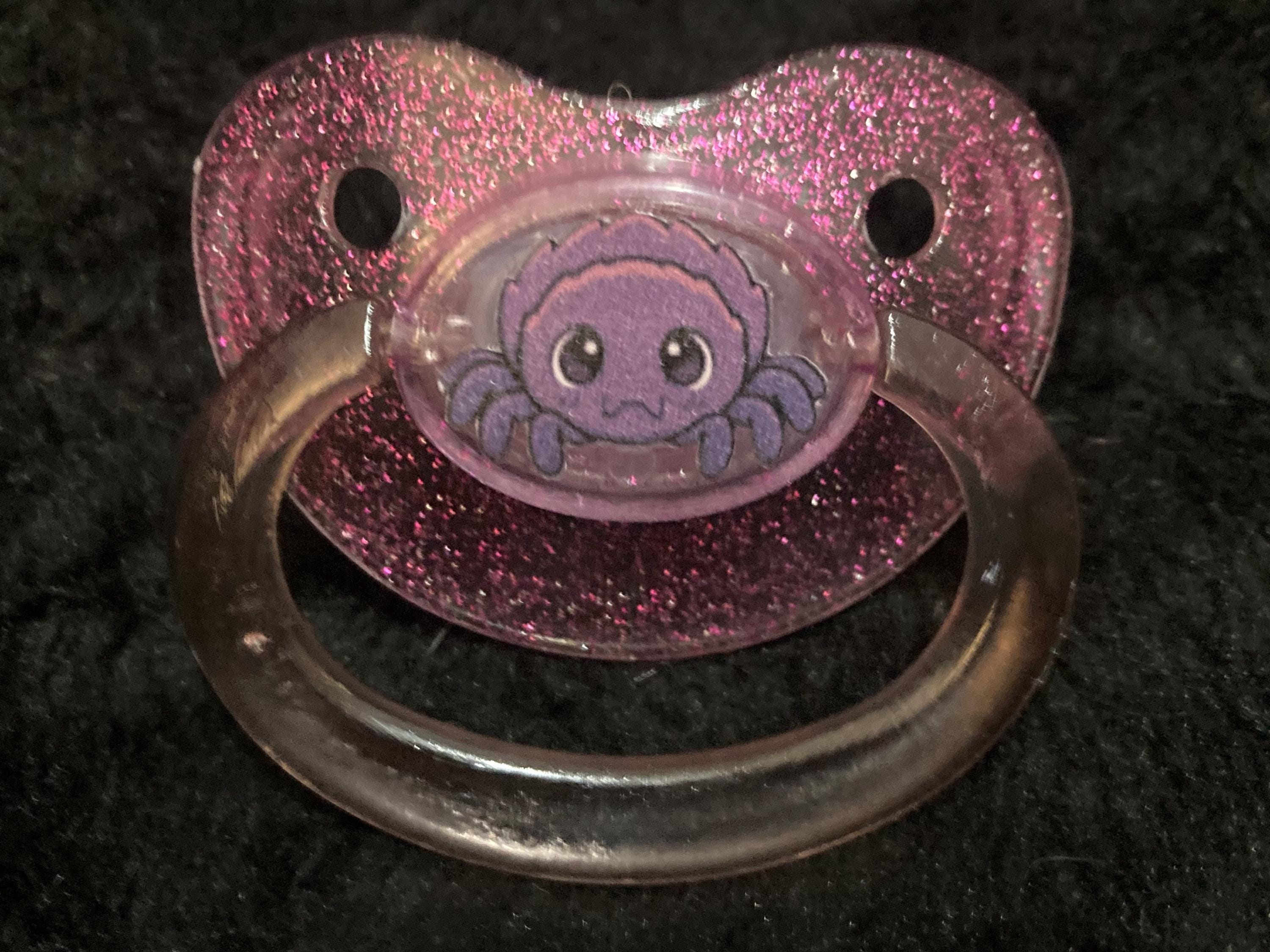 Cobweb Cuties Adult Pacifier, Spider Goth Spooky Halloween Little Space Gear