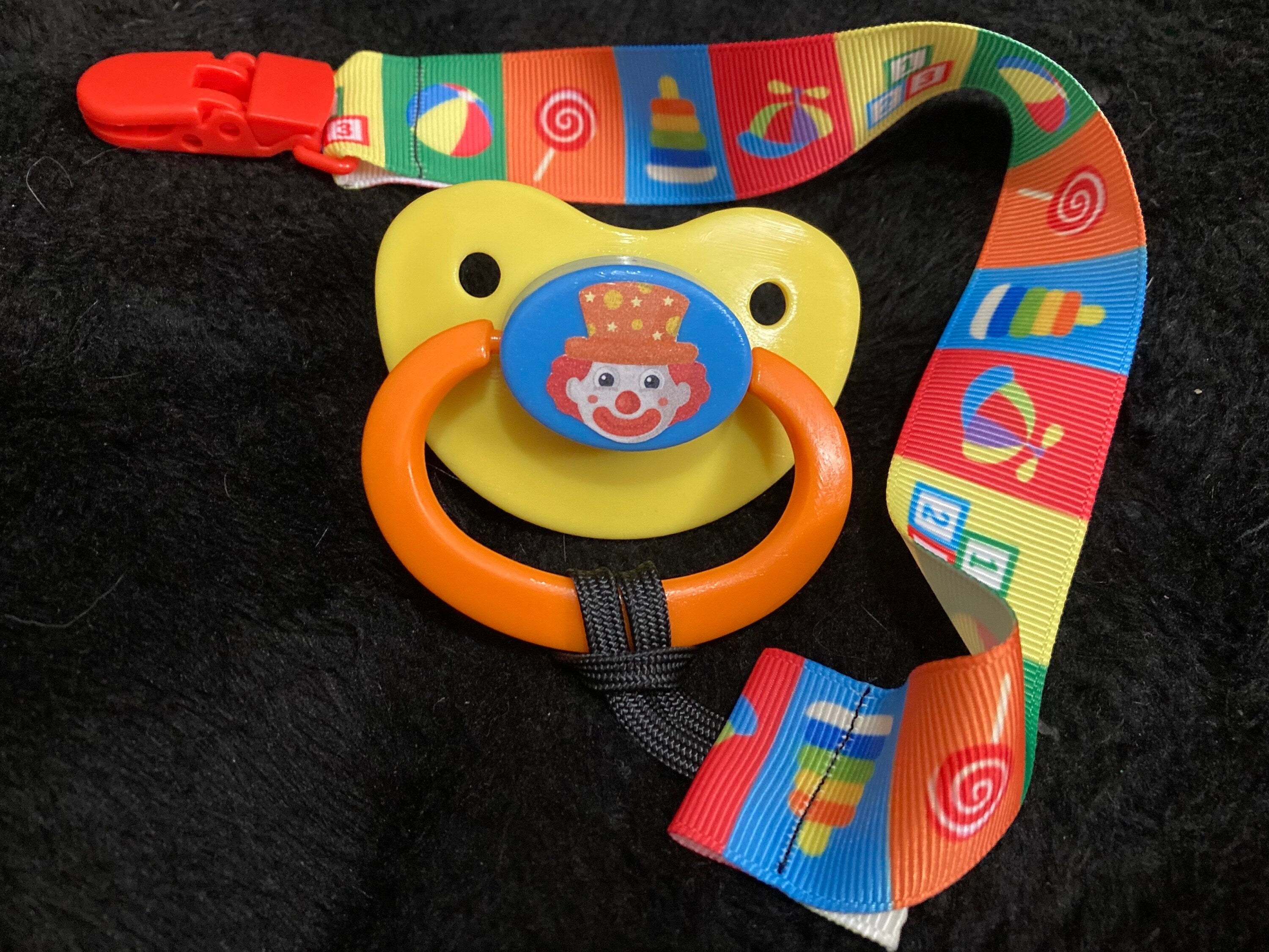 Silly Billy Adult Pacifier, Clown Kidcore Little Space Gear