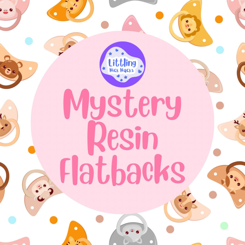 Mystery Resin Flatbacks Box, Surprise Planars, Pacifier Center, Cabochons, Little Space Deco Materials