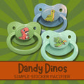 Dandy Dinos Adult Pacifier, Dinosaur Little Space Gear