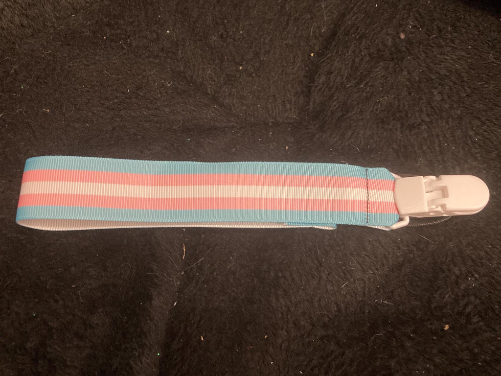Pride Flags Little Space Clip, LGBT+ Pacifier Clip, Trans, Non-binary, Asexual, Bi, Pan, Little Space Gear