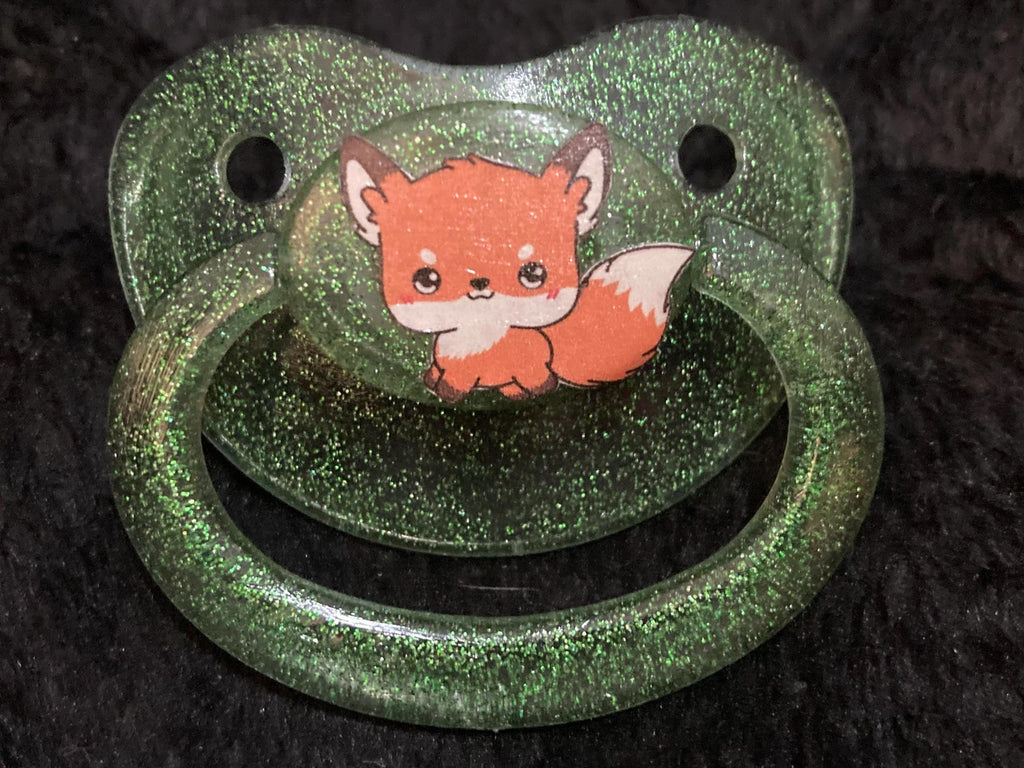 Woodland Whimsy Raccoon Adult Pacifier, Raccoon, Fox, Deer, Bear, Bunny, Owl Little Space Gear