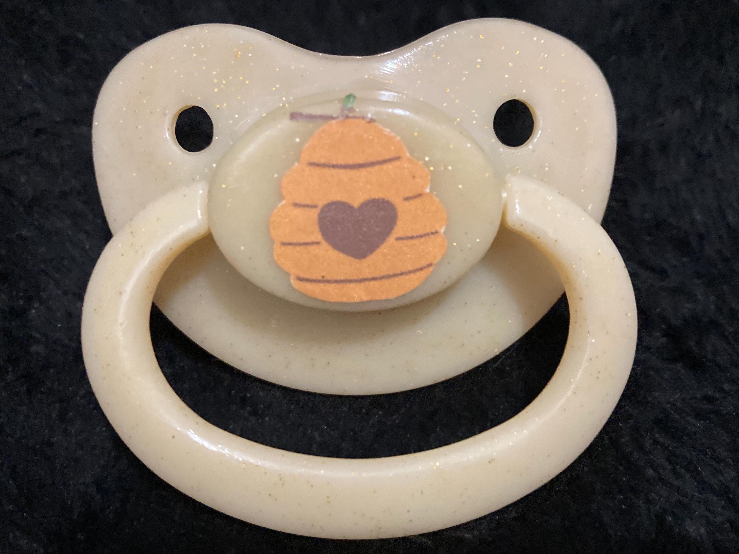 Buzzing Bee Adult Pacifier, Honey, Cottagecore Bug Little Space Gear
