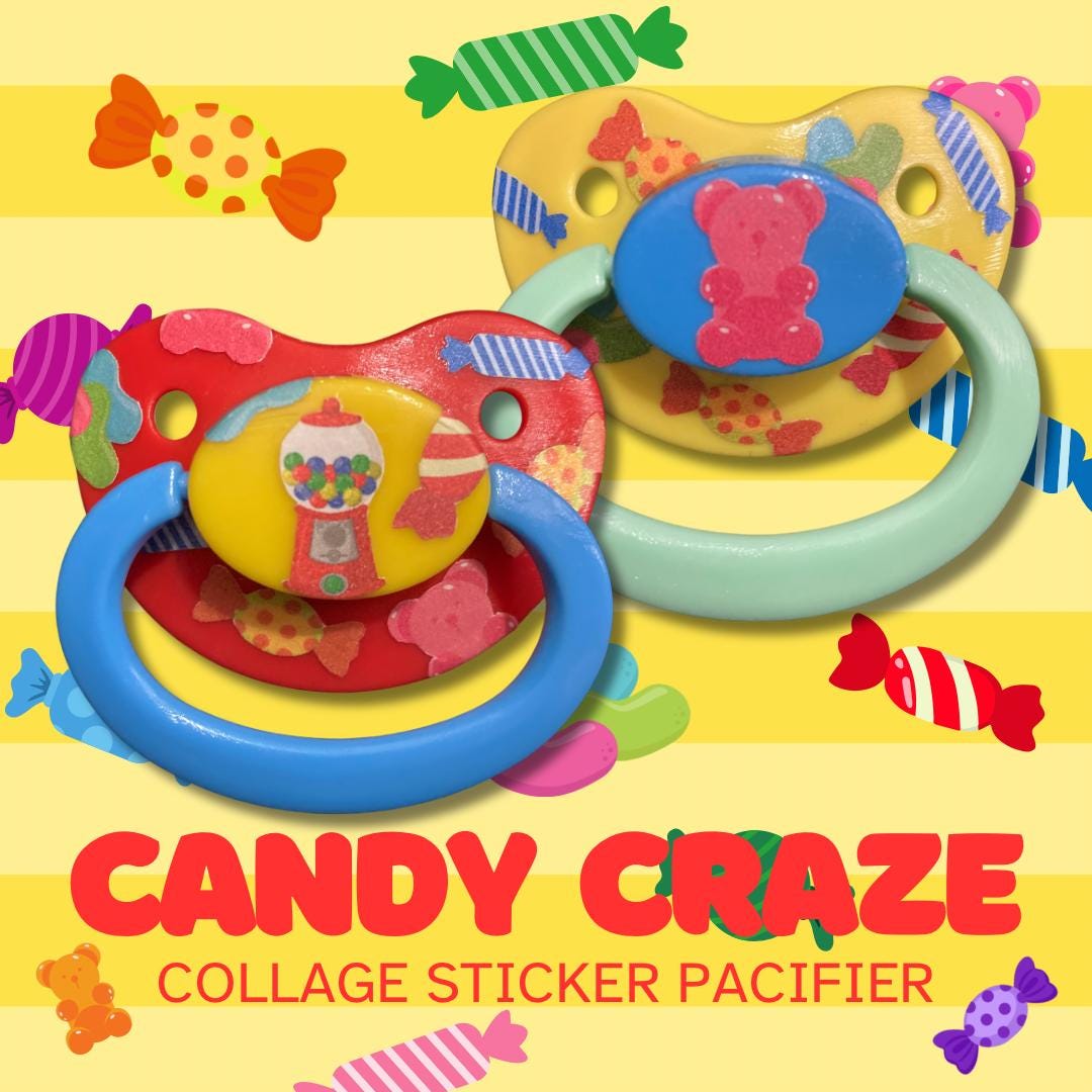 Candy Collage Adult Pacifier, Little Space Gear