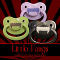 Little Fangs Adult Pacifier, Goth Spooky Halloween Vampire Little Space Gear
