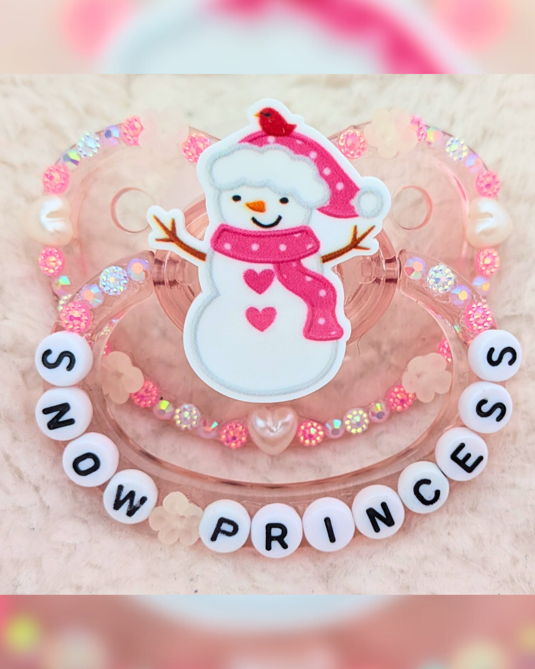 Snow Princess Outline Deco Pacifier