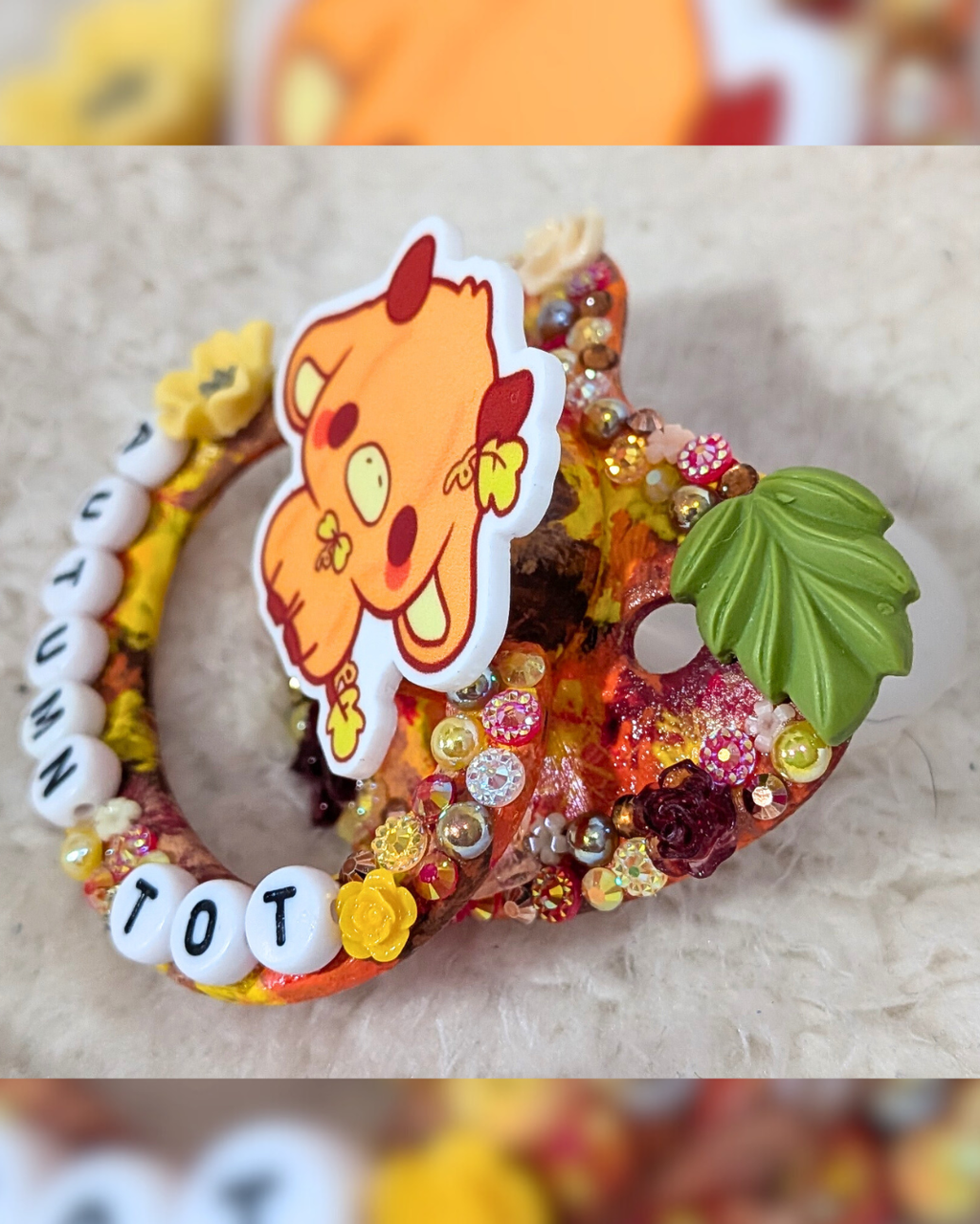 Autumn Tot Deluxe Outline Deco & Hand-Painted Pacifier