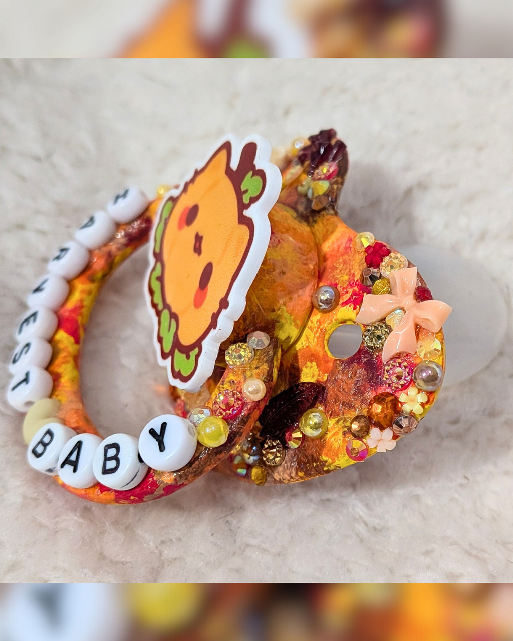 Harvest Baby Deluxe Scatter Deco & Hand-Painted Pacifier