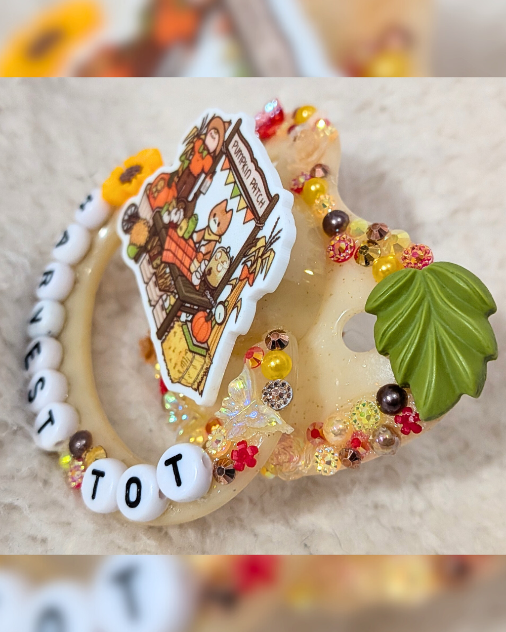 Harvest Tot Deluxe Outline Deco Pacifier