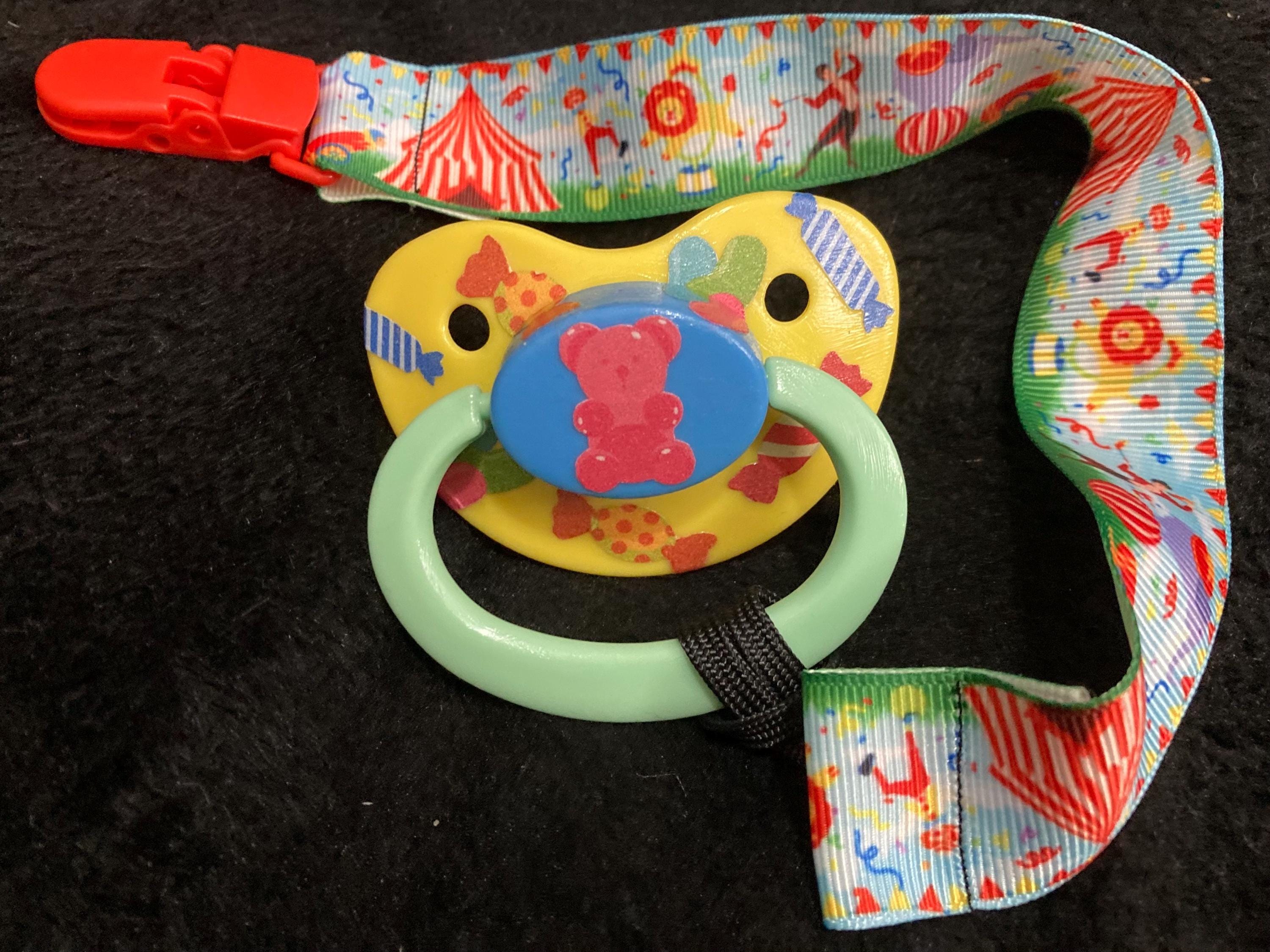 Silly Billy Little Space Clip, Pacifier Clip, Circus Little Space Gear