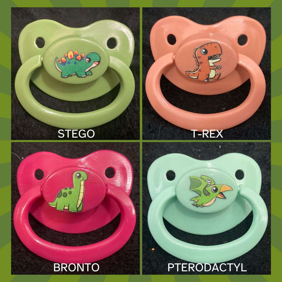 Dandy Dinos Adult Pacifier, Dinosaur Little Space Gear