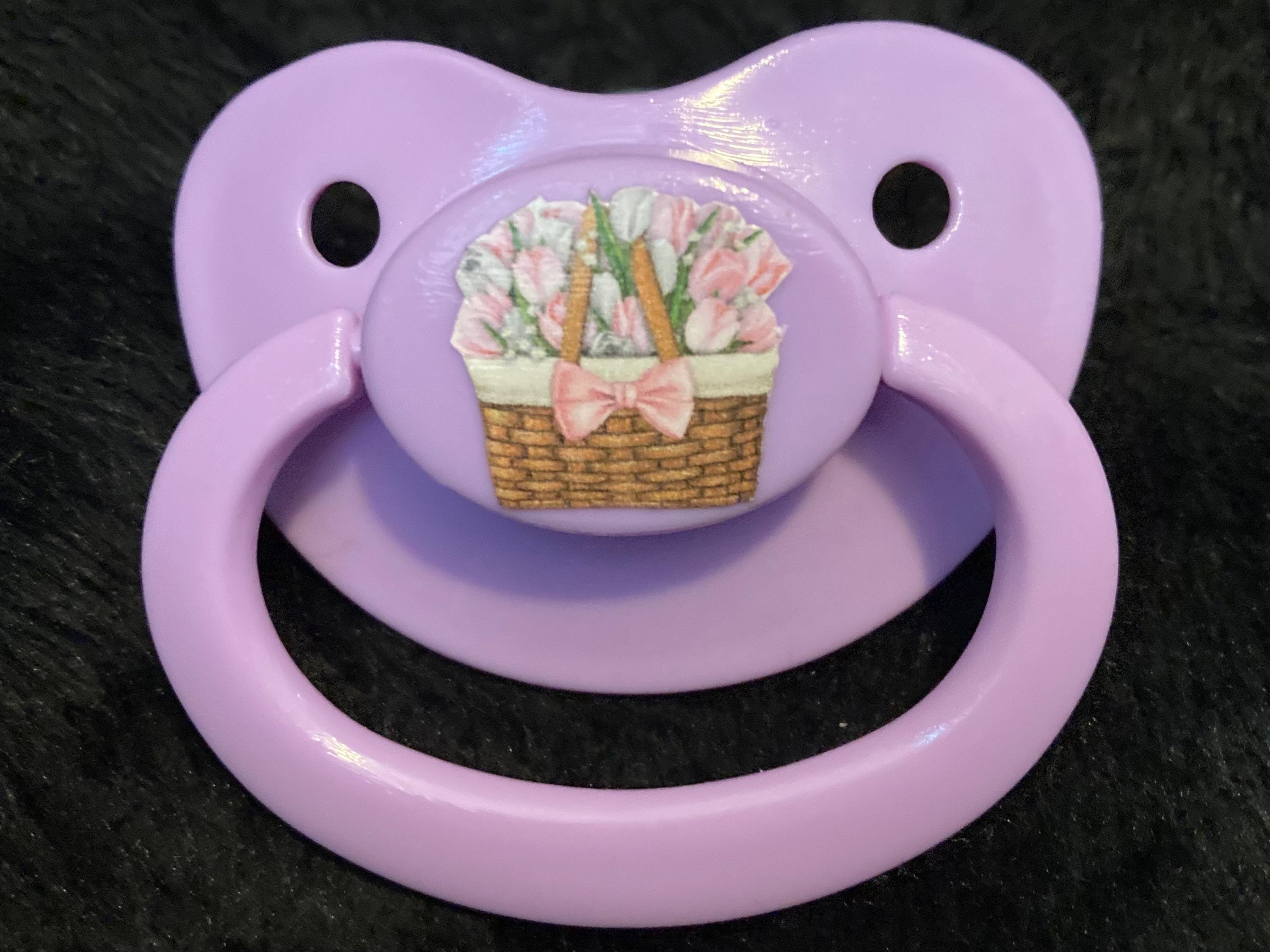 Merry Meadow Adult Pacifier, Flower, Rose, Daisy, Tulip, Sunflower, Butterfly, Cottagecore Little Space Gear