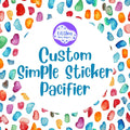Custom Simple Sticker Adult Pacifier, Gen 1 Size 6, Little Space Gear