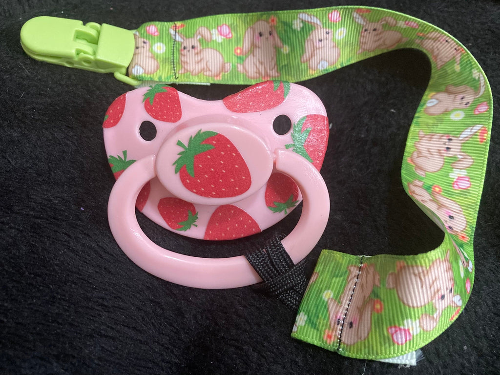 Strawberry Collage Adult Pacifier, Little Space Gear