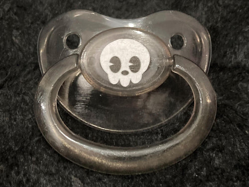 Baby Skull Adult Pacifier, Goth Spooky Halloween Little Space Gear