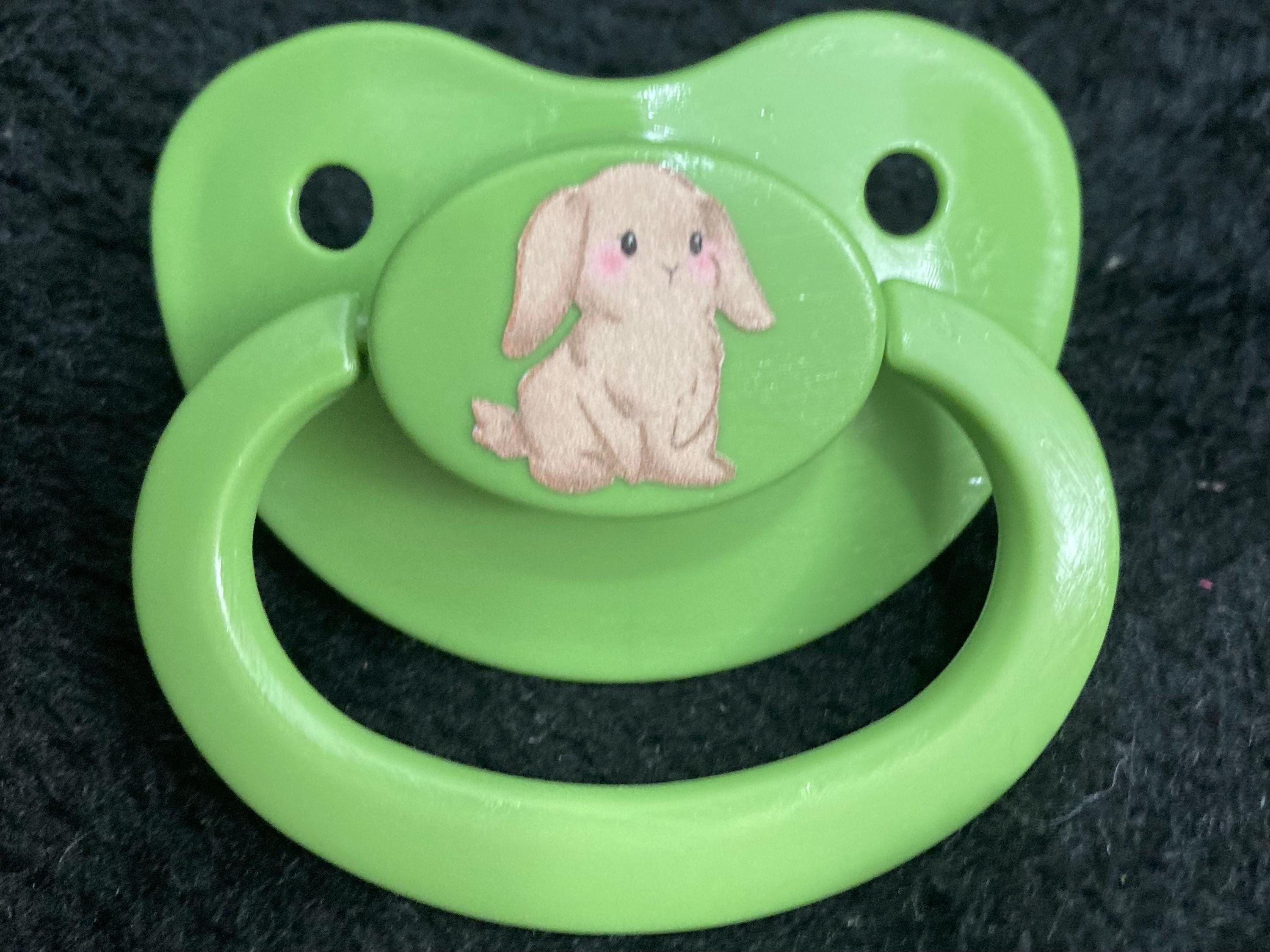 Bounding Bunny Adult Pacifier, Cottagecore Soft Kawaii Cute Rabbit Little Space Gear