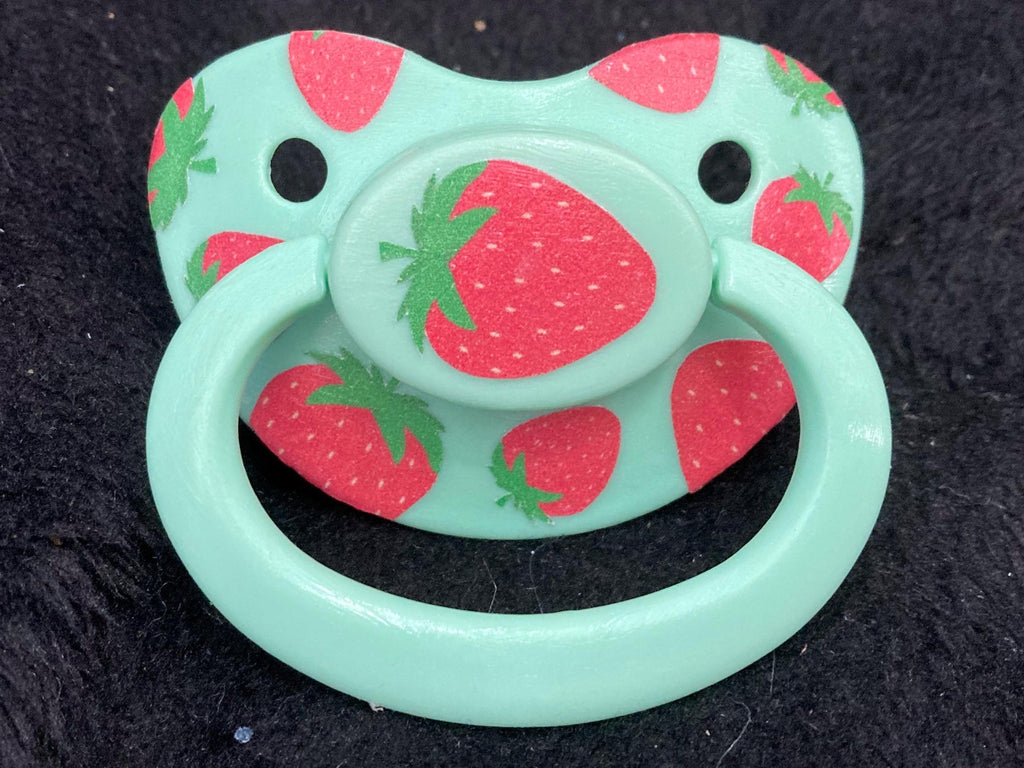 Strawberry Collage Adult Pacifier, Little Space Gear