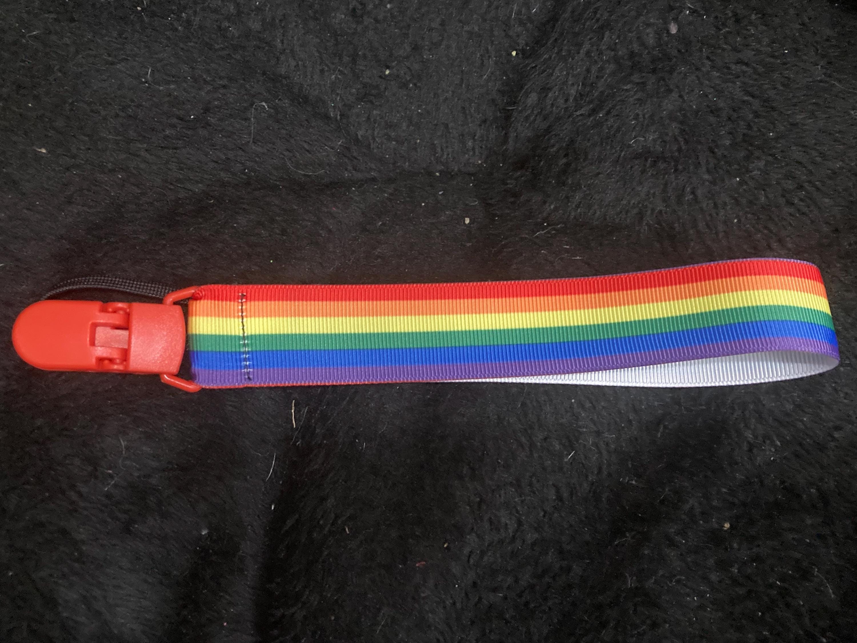 Pride Flags Little Space Clip, LGBT+ Pacifier Clip, Trans, Non-binary, Asexual, Bi, Pan, Little Space Gear