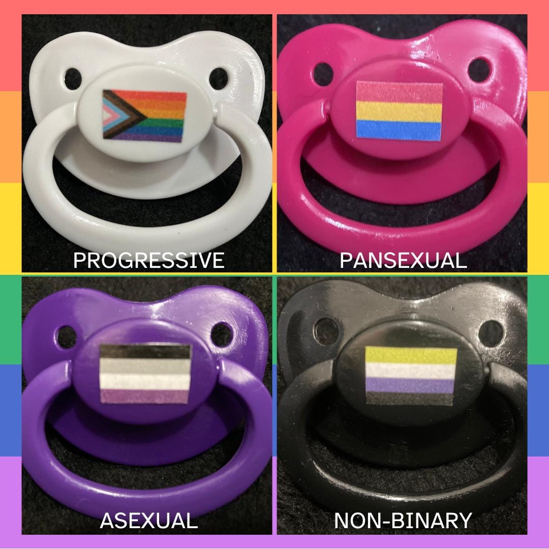 Choice Pride Flag Adult Pacifier, LGBT+ Little Space Gear