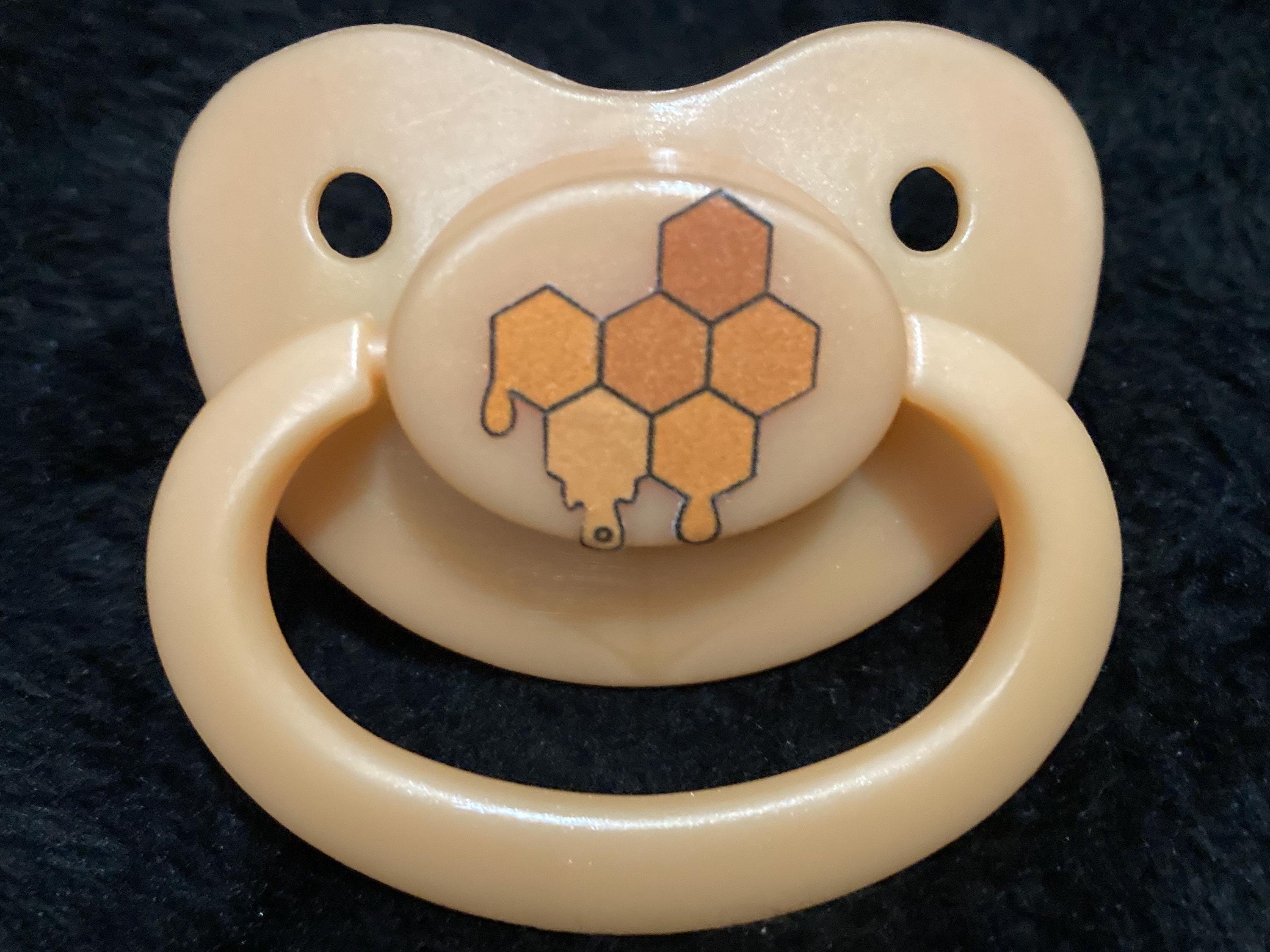 Buzzing Bee Adult Pacifier, Honey, Cottagecore Bug Little Space Gear