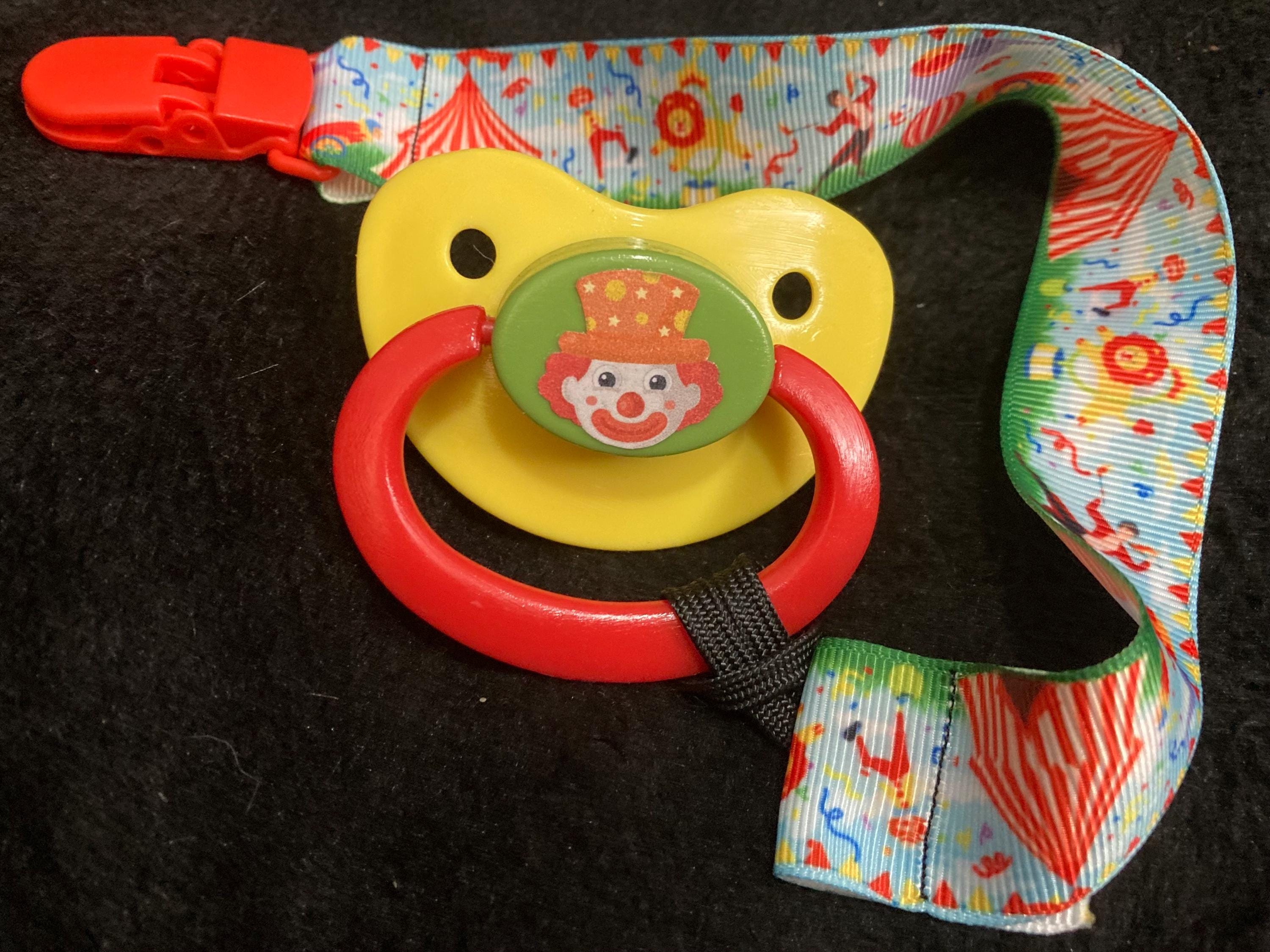 Silly Billy Little Space Clip, Pacifier Clip, Circus Little Space Gear