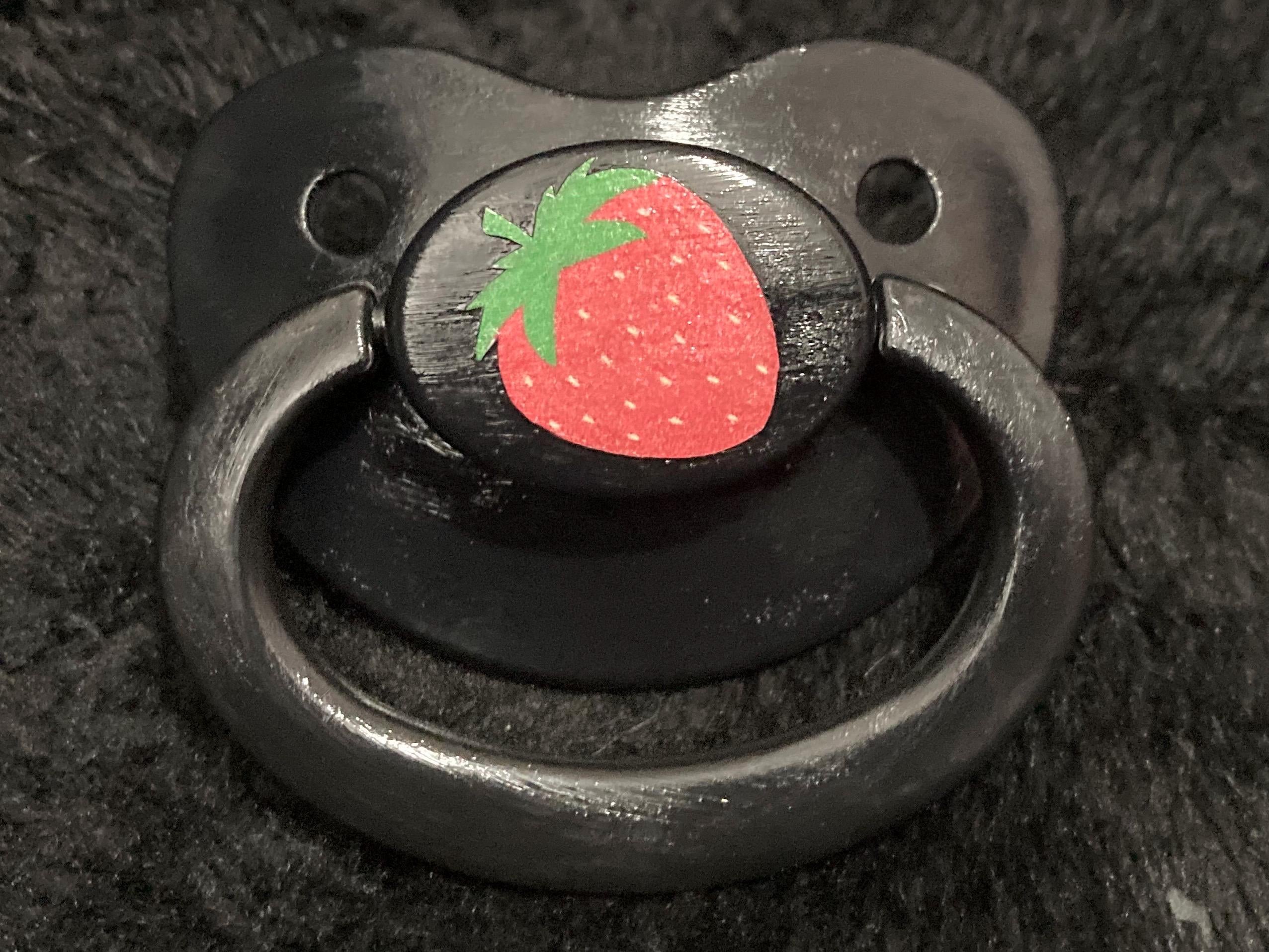 Strawberry Adult Pacifier, Kawaii Cute Cottagecore Little Space Gear
